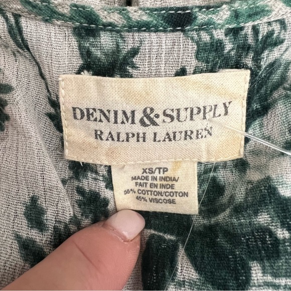 Ralph Lauren Denim & Supply Green Floral Babydoll Dress - Picture 8 of 10